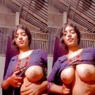 Village sexy hot girl bengali desi bf showing big tits bf nude mms