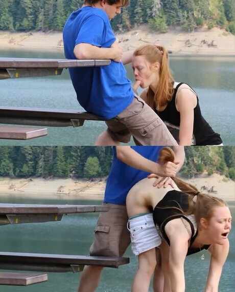 Amateur couple blowjob public outdoors best hd full porn sex creampie HD