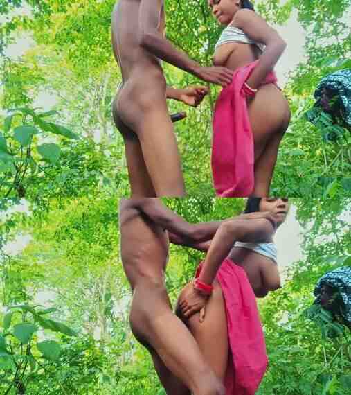 Amateur village ndianaunty porn video nephew stand fucked outdoor HD