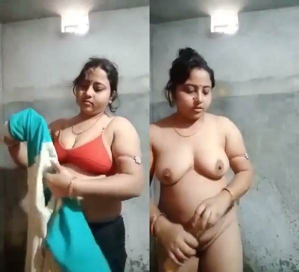 Very beautiful hot figure muslim bhabi sexy bathroom nude